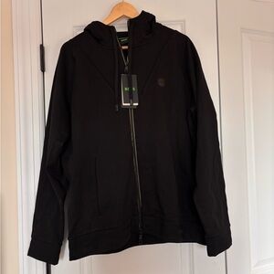 Boss Mens Black Hooded Lightweight Jacket NWT Size XL